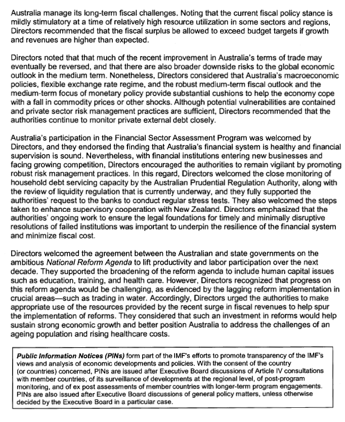 Scanned copy of the IMF's Public Information Notice - Consultation with Australia, page 3