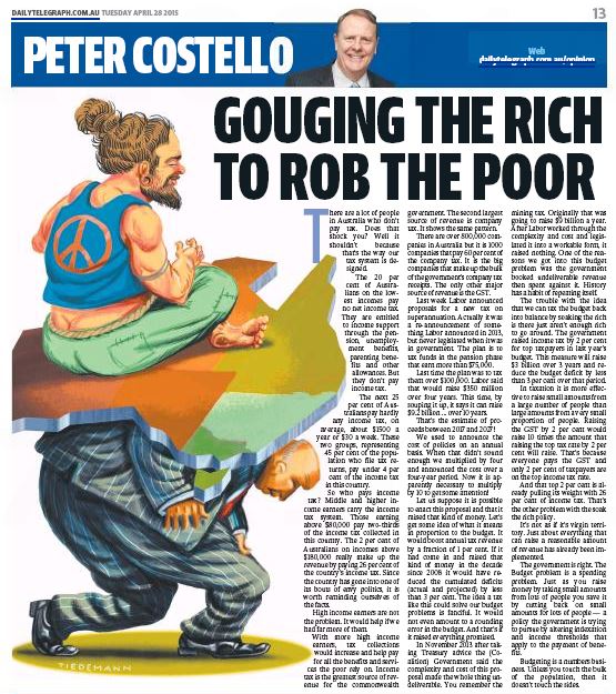 Peter Costello in The Daily Telegraph
