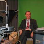 Peter Costello in the Parliament House TV studio