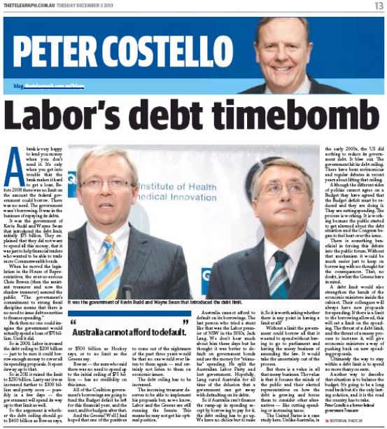 Labor's debt timebomb