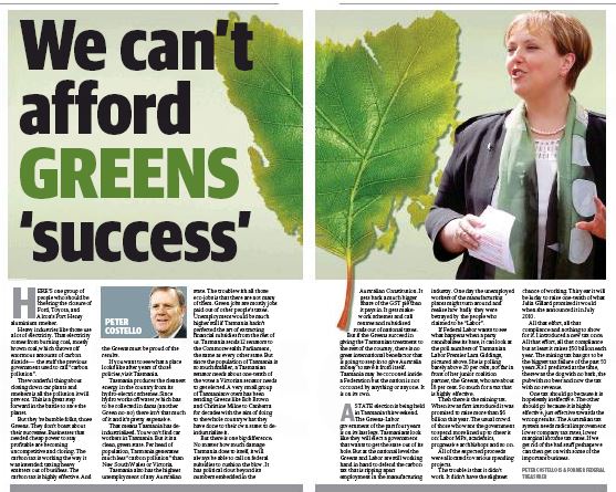 We can't afford GREENS 'success'